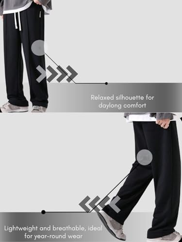 GRECIILOOKS Men's Lycra Cargo Track Pants – Loose Fit Joggers for Men | Korean Style Travel & Lounge Wear with Pockets Black - Image 4 thumbnail