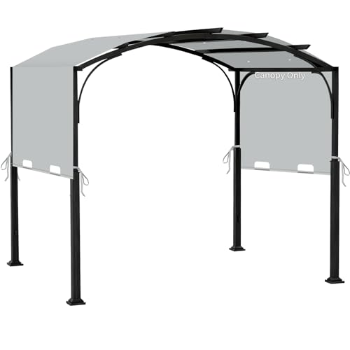 Image of 85 inchx 208 inch Universal Pergola Shade Cover, Garden Shade Replacement for 17x7.4 Ft Outdoor Pergola Structure, Patio Gazebo Canopy, Porch, Balcony Waterproof Top (Cover Only, Light Gray)