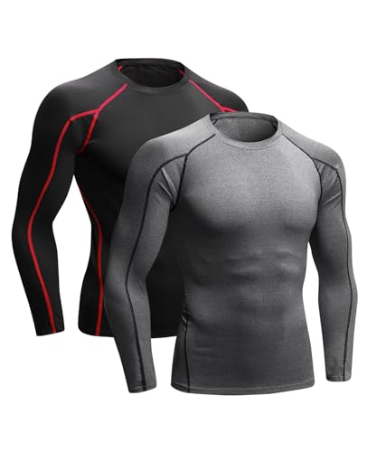 Niksa 2 Pezzi Fitness T-Shirt Maglia Manica Lunga...