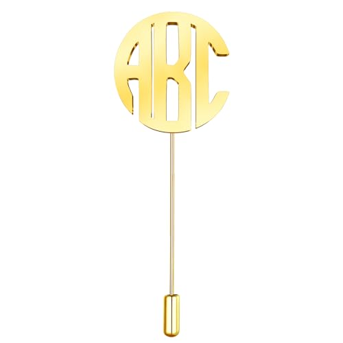 Image of Custom Lapel Pin for Women Men - Name Brooch Pin Personalized Stainless Steel for Wedding Business Party - Gold /Silver /Black Customized Jewelry Gifts