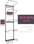 MRZZATA 5-Tiers Porte-matelas de yoga Support mural, rack de stockage en métal pour tapis/roues de yoga, organisateur de rack mural avec 3-Hooks pour la sangle de suspension & Bandes de résistance, salle de yoga/decor de gymnastique maison