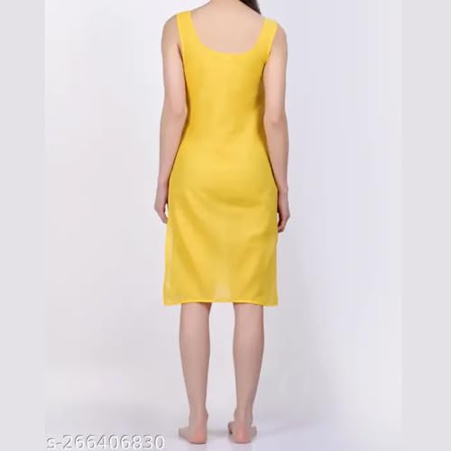 Image of Cotton Inner Slip camesoli for Women, Full Length Inner for Chikankari Kurti, Women Indoor Dress Cotton Sleeveless camesole,Holi Outfit