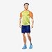Barbie Looks Ken Doll with Brown Hair Dressed in Orange and Yellow Tee with Blue Shorts, Posable Made to Move Body