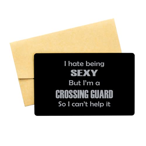 Crossing Guard Wallet Card Gifts for Crossing Guard I Hate Being Black Aluminum Card Gifts Best Birthday Gifts for Men Women Unique Inspirational Sarcasm,as2444