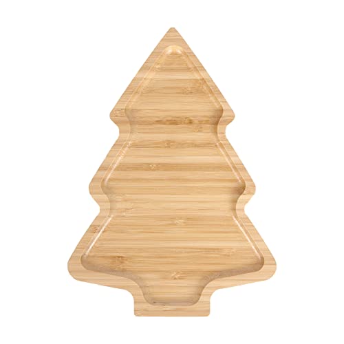 Kepato Christmas Dishes Wooden Serving Tray, Santa Tree Shape Sushi Plate Tray For Restaurant And Home #TOP9