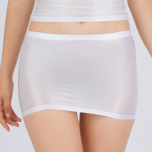 Hedmy Womens Glossy Stretchy Micro Mini Skirt Oil Shiny Low Rise Bandage Pencil Miniskirt Party Clubwear3