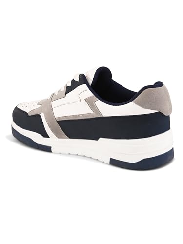 Image of STANPHORD Mens Ecliptica Colourblocked Sneakers Round Toe Casual Shoe | Fashion Classic Lace Up Stylish Outdoor Shoes | Daily & Occasion Wear | Smart & Trendy | Lightweight & Comfortable Shoes