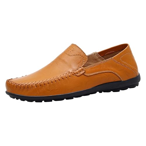 Mocasines de cuero transpirables con suela suave para caminar sin cansancio en talla 38 2/3