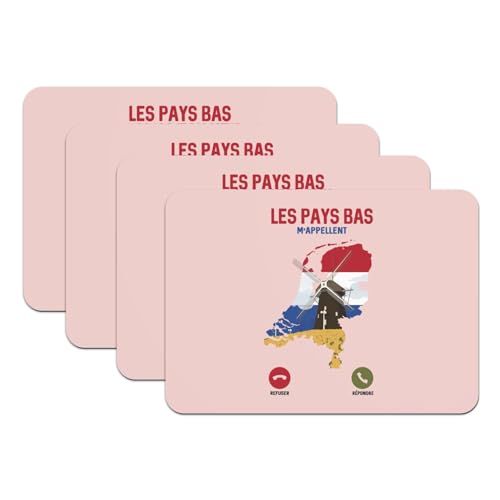 Sets de table rose dessous en caoutchouc lavables anti-tache - 2