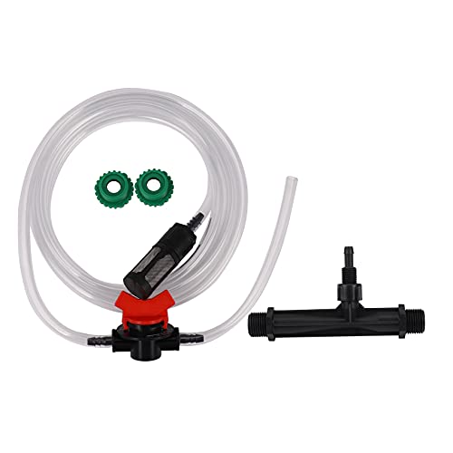 Tsudoku Kit de Inyector de Fertilizante Venturi AgríCola con Accesorios de Riego de Invernadero Roscados de 1/2 una 3/4 Pulgadas 1 Juego