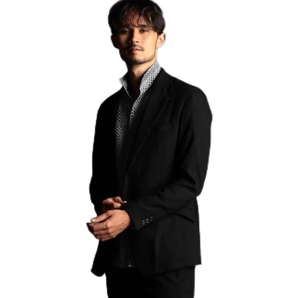 [ニコルクラブフォーメン] アラカルトジャカード ジャケット 49ブラック 48(L)