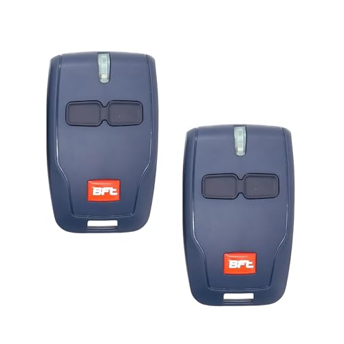 2 unidades de 433 MHz para puerta de garaje BFT, control remoto universal para abrir puertas de garaje, compatible con abridor de puerta BFT Mitto 2, llavero de 2 canales con llavero