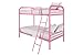DHP Dusty Twin over Twin Metal Bunk Bed with Secured Ladder, Pink
