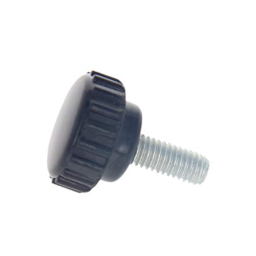 Image of Othmro M6x20mm Male Thread Thumb Screw Knobs 20pcs, Length 15mm Threaded Knurled Clamping Grip Thumb Screw on Type Round Head Clamping Thread Knobs Black