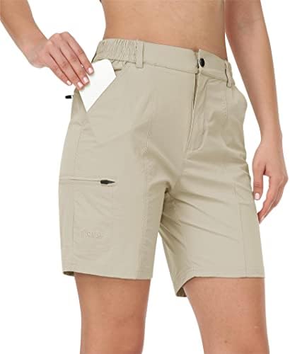 MoFiz Athletic Shorts for Women Water Resistant Womens Workout Hiking Cargo Shorts with Pockets Quick Dry Lightweight Mika X-Large