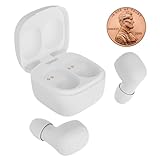 Coby Mini Wireless Earbuds Bluetooth 5.3 Headphones, Small in-Ear Noise Isolating Ear Buds with Mic & Charging Case, 12 Hr Playtime Lightweight Invisible Headset for iPhone & Android – White