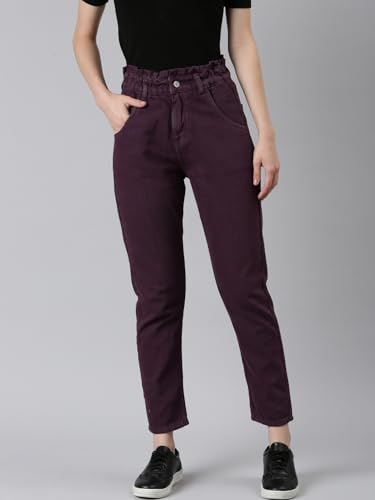 Image of SHOWOFFFF Women Mom Fit Jeans | Denim Jeans for Womens | Mid-Rise Regular Length Jeans for Women's