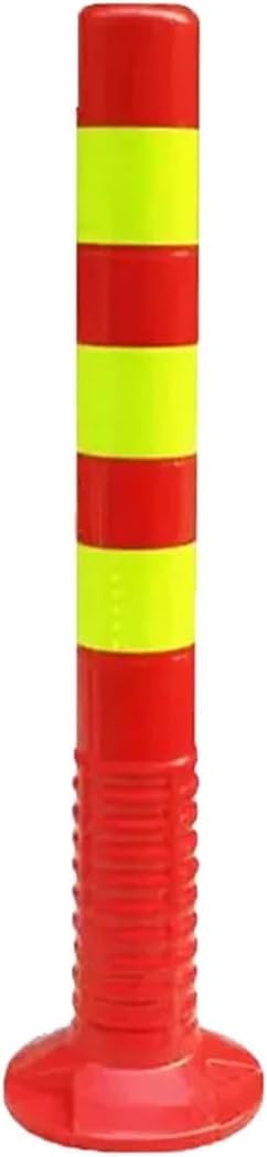 Borne de stationnement fixe en caoutchouc souple haute visibilité pour zone résidentielle