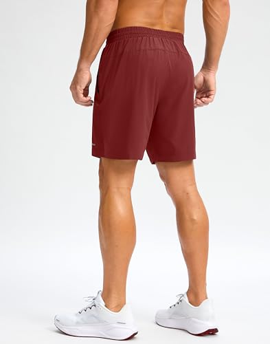 Image of Pudolla Men's Running Gym Shorts with Zipper Pockets 5 inch /7 inch / Lightweight Quick Dry Running Workout Athletic Short