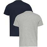 Tommy Jeans Herren TJM Xslim 2pack Jersey Tee EXT Dm0dm20687 S/S T-Shirt, Multi (Grey Htr/Dark Night Navy), S EU – Bild 2