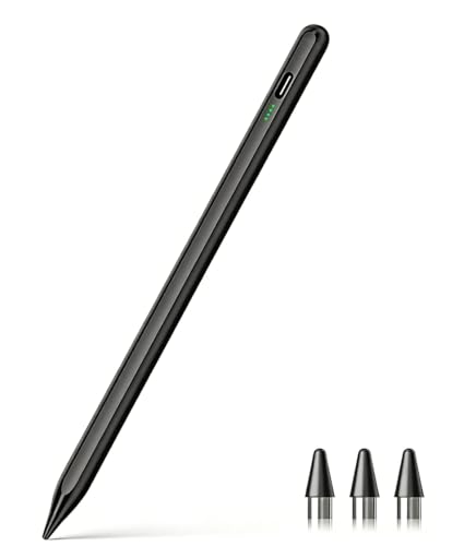 タッチペン 【2026年革新版 全機種対応】タブレット ペン スタイラスペン スマホ Type-C充電 12g超軽量 極細 超高精度 交換用ペン先 3 つ付属