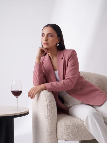 Image of SaintX Women's Premium Formal Blazer | Fully Lined | Regular Fit | 4-Way Stretchable Ultra-Light Fabric | Fashion-Forward | Office /Meetings (WB01)