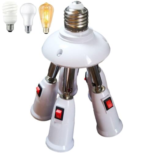 Poco brillo en casa: divisor E27 ajustable de 3 cabezas para iluminar todo 7