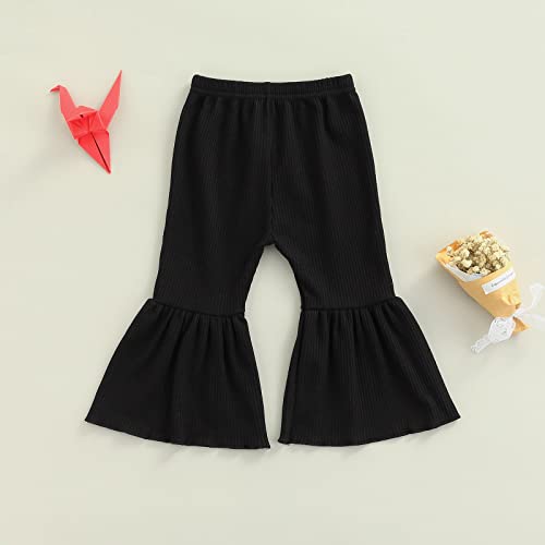 Toddler Bell Bottoms Baby Girls Ruffle Leggings Bell-Bottomed Flare Pants Trousers 6