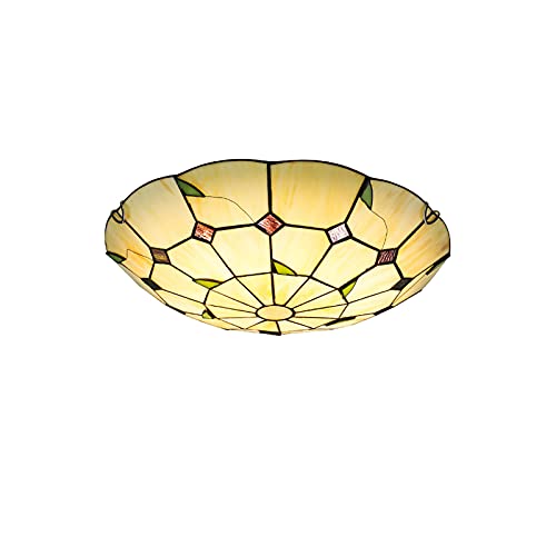 Plafonnier moderne en verre teinté retro pour salon et chambre 30x8cm
