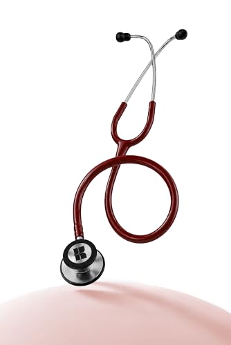 Image of Knya 6sense Stethoscope for Doctors & Residents | Tunable Diaphragm | Dual-Head Chest Piece for Adult & Pediatric Use | Lightweight Stainless Steel | Latex-Free Tubing | Soft-Seal Ear Tips | Premium Gift Box | for Medical Students (Maroon)