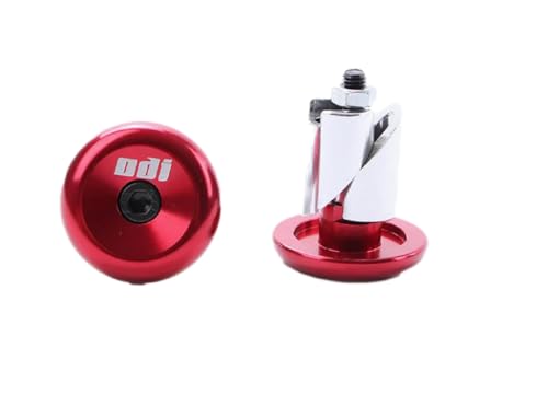 MX ODI Old Dutch International Aluminum Handlebar End Plugs, Anodized 1 Pair - Red