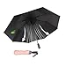 Ombrello con ventilatore pieghevole ombrello USB ricarica colla nera protezione solare manuale ombrello da pioggia ombrello portatile con ventilatore (rosa)