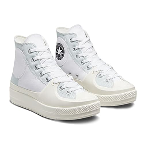 Image of Converse Men Chuck Taylor All Star Construct Colourblocked White Canvas Sneakers