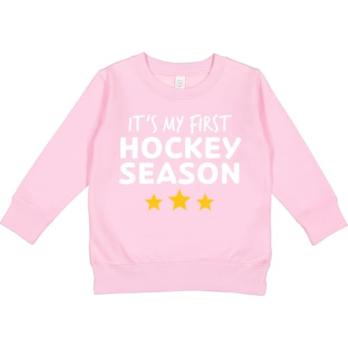 inktastic It's My First Hockey Season Toddler Sweatshirt 4T Pink 43842