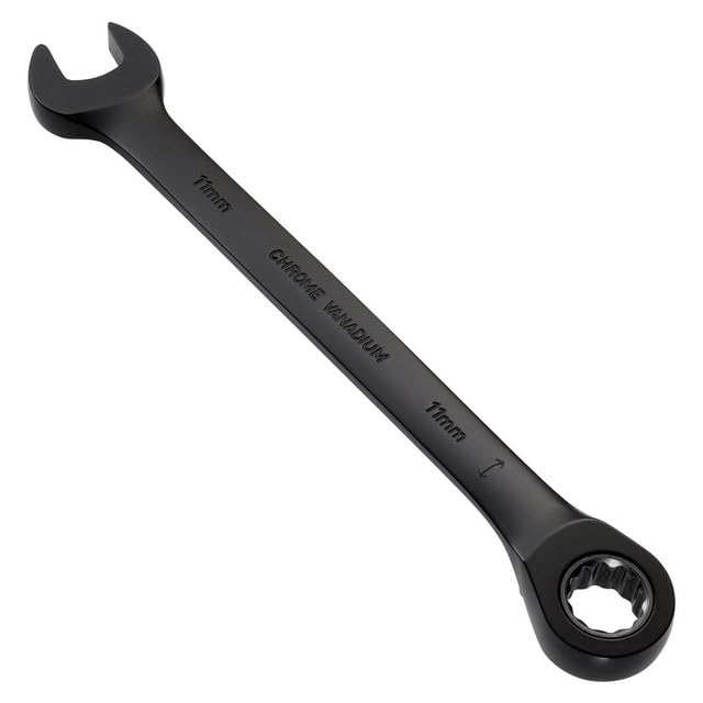 Draper 03901 Expert HI-TORQ Metric Reversible Ratchet Combination Spanner, 11mm, Black, Red and Black - Image 3