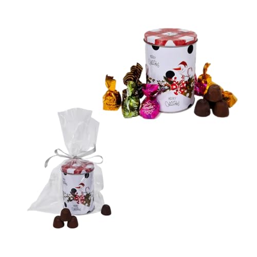 Chocolates Marcos Tonda - Muñeco De Nieve | Bombones Para Regalar | Caja Bombones Muñeco 360g | Caja Bombones Para Regalar De Trufa Y Naranja | Caja De Bombones