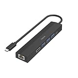 Hama USB-Hub 6 Ports (3X USB-A, USB-C, HDMI, LAN, Ethernet, für Maus, Tastatur...