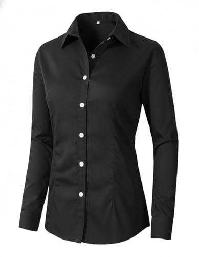 Beninos Womens Dress Shirts Long Sleeve Button Down Shirt Work