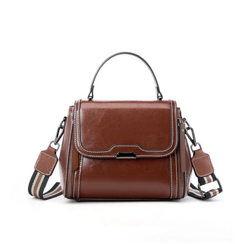 Sac à main en cuir véritable élégant pour femme adepte de maroquinerie chic