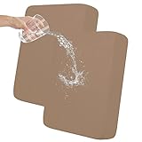 Easy-Going 100% Waterproof Chair Sofa Seat Cushion Slipcovers Couch Cushion Cover Stretch Furniture Protector for Kids, Pets (2-Piece Loveseat Cushion, Camel)