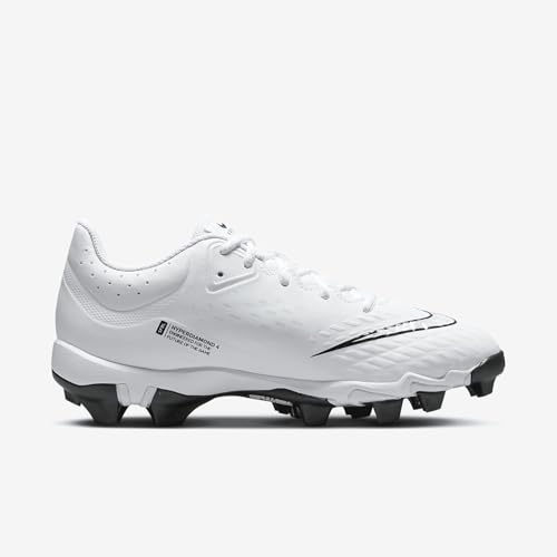 Nike Hyperdiamond 4 Keystone Women's Softball Cleats (FZ0920-102, White/Black/Pure Platinum)3