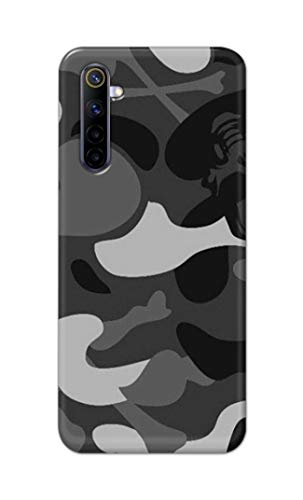 Image of Printed Hard Back Cover Case for Realme 6 Pro Back Cover (Army Pattern) -1302