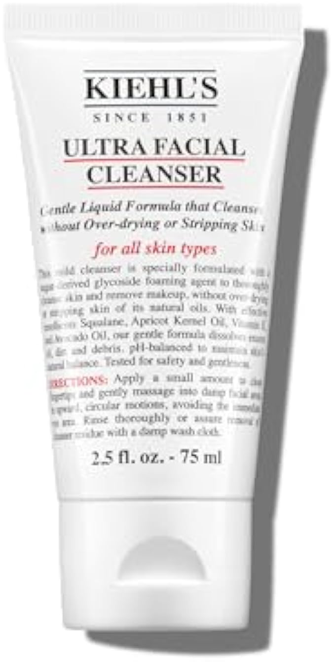Kiehl's Ultra Facial Cleanser, Lightweight Foamy Facial Cleanser, Enriched Formula that Replenishes Skin Barrier, Gently Exfoliates and Moisturizes, Suitable for All Skin Types, Paraben Free