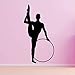 Stickers Muraux Gymnastique Rythmique Hoop Wall Decal Sport Boys Room Décoration De La Maison Adhésif Art Mural Chambre 42X84cm