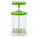 Miecux Manual Professional Whipping Cream Dispenser - Handheld DIY Whipped Cream Maker - 15-Ounce (450ml) Capacity, Green