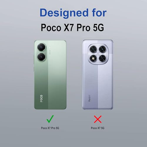 Image of Zapcase Back Case Cover for Poco X7 Pro 5G | Compatible for Poco X7 Pro 5G Back Cover | Case Cover with Camera Protection | (TPU + PC | Transparent)