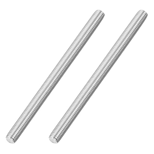 QUARKZMAN M8x120mm Vollgewinde-Stange, 2 Stück 316 Edelstahl Langgewindeschraube 1,25mm Gewindesteigung Rechtsgewinde für Möbelmontage und Befestigung