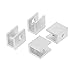 Aexit 20mmx13mmx18mm Rectangle Fall Protection Shaped Glass Clamps Clip Silver Safety Clips Tone 4pcs