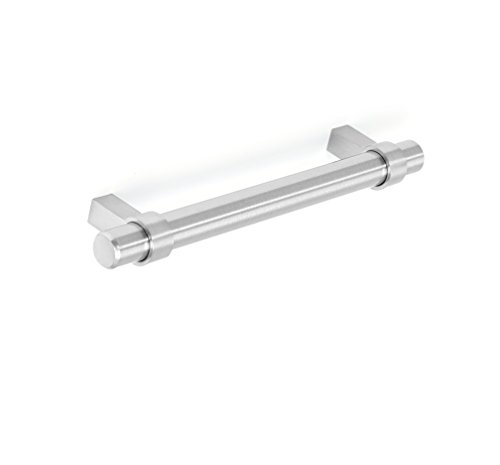 BirdRock Home Contemporary Handle - Brushed Nickel - 10 Pack - 5 Inch Kitchen Cupboard Furniture Cabinet Hardware Drawer Dresser Pull Trad