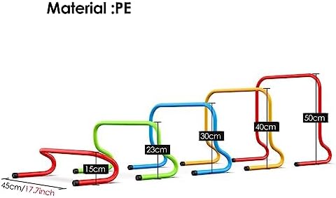 Adjustable Height Hurdles for Agility Training - Portable Speed Training Obstacles for School Sports & Fitness Practice, Ideal for Coaches & Athletes